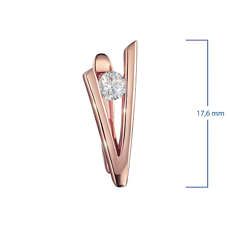 Серьги из красного золота
