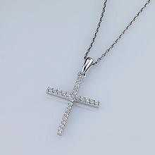 Подвеска из серебра c бриллиантами