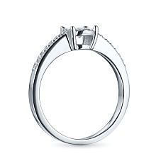 Кольцо из белого золота c бриллиантами