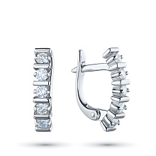 Серьги из белого золота c бриллиантами