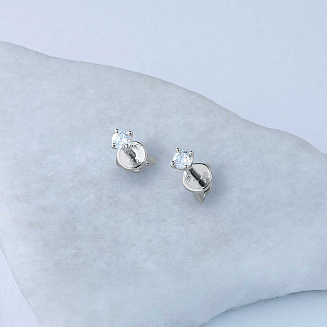 Пусеты из серебра