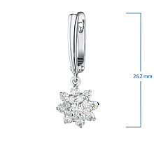 Серьги из белого золота c бриллиантами