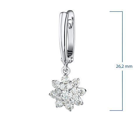 Серьги из белого золота