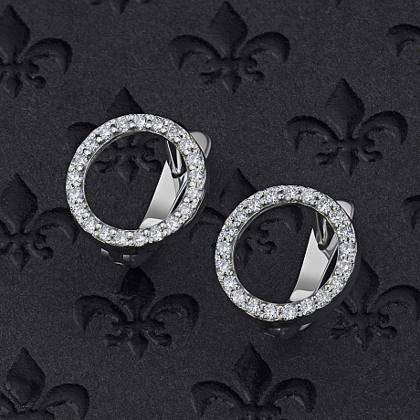 Серьги из белого золота
