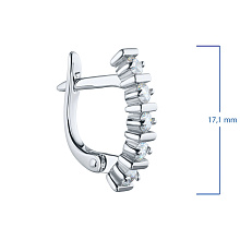 Серьги из белого золота c бриллиантами