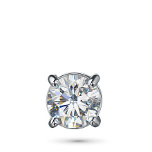 Классическая подвеска из белого золота с бриллиантом