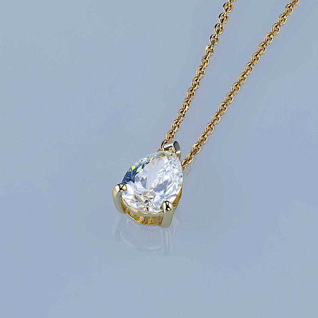 Классическая подвеска из желтого золота