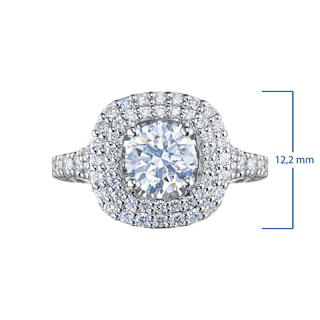 Кольцо из белого золота