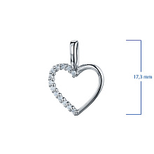 Подвеска из белого золота c бриллиантами