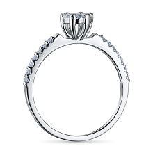 Кольцо из серебра c бриллиантами