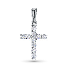 Подвеска из серебра c бриллиантами