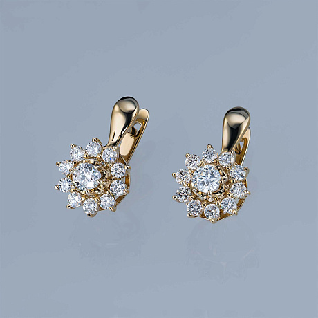 Серьги из желтого золота