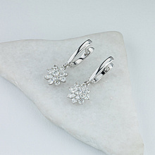 Серьги из белого золота c бриллиантами