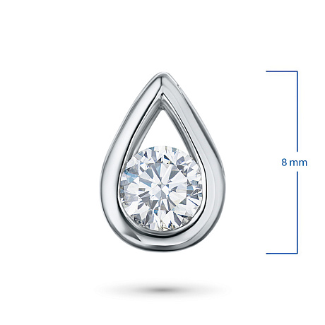 Подвеска из белого золота с бриллиантом