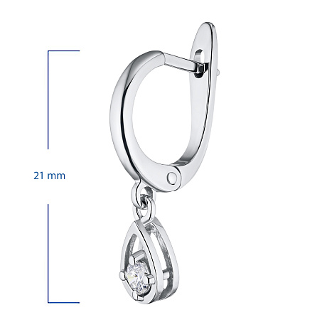 Серьги из комбинированного золота с бриллиантами