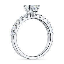 Кольцо из белого золота c бриллиантами