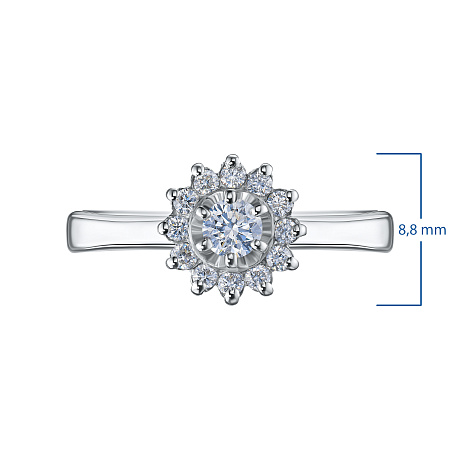 Кольцо из белого золота