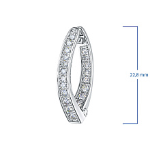 Серьги из белого золота c бриллиантами