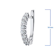 Серьги из белого золота c бриллиантами