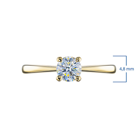 Помолвочное кольцо из желтого золота