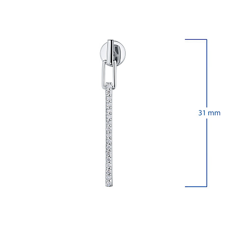 Пусеты из серебра