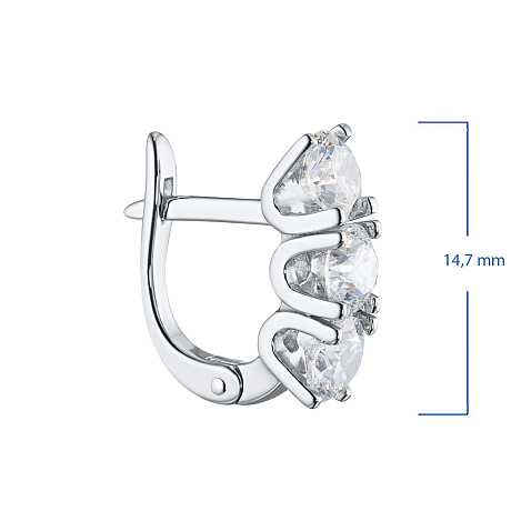 Серьги из комбинированного золота