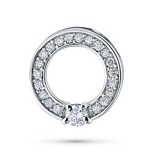 Подвеска из белого золота c бриллиантами