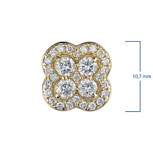 Подвеска из желтого золота с бриллиантами