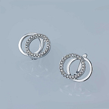 Серьги из белого золота c бриллиантами