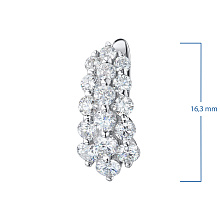 Серьги из белого золота c бриллиантами